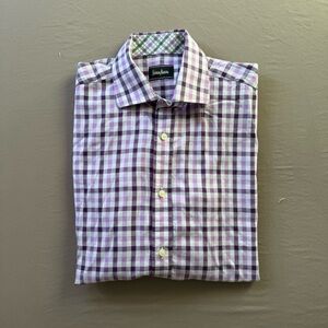 Neiman Marcus Cotton Plaid Button-Down Shirt